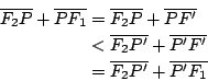 \begin{eqnarray*}
\overline{F_2P}+\overline{PF_1}&=&\overline{F_2P}+\overline{PF...
...F_2P'}+\overline{P'F'} \\
&=& \overline{F_2P'}+\overline{P'F_1}
\end{eqnarray*}