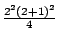 $\frac{2^2(2+1)^2}{4}$