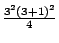 $\frac{3^2(3+1)^2}{4}$