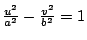 $\frac{u^2}{a^2}-\frac{v^2}{b^2}=1$