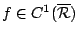 $f \in C^1(\overline{{\mathcal{R}}})$