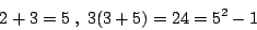 \begin{displaymath}3+5=8 \; , \; 5(5+8)=65=8^2+1\end{displaymath}