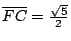 $\overline{FC} = \frac{\sqrt{5}}{2}$