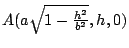 $ A(a \sqrt{1-\frac{h^2}{b^2}} , h, 0)$