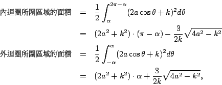 \begin{eqnarray*}
\mbox{{\fontfamily{cwM0}\fontseries{m}\selectfont \char 113}\h...
...
&=&(2a^2+k^2)\cdot \alpha + \frac{3}{2k}\sqrt{4a^2-k^2}\mbox{,}
\end{eqnarray*}