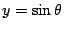 $y=\sin\theta$
