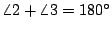 $\angle 2+\angle 3=180^\circ$